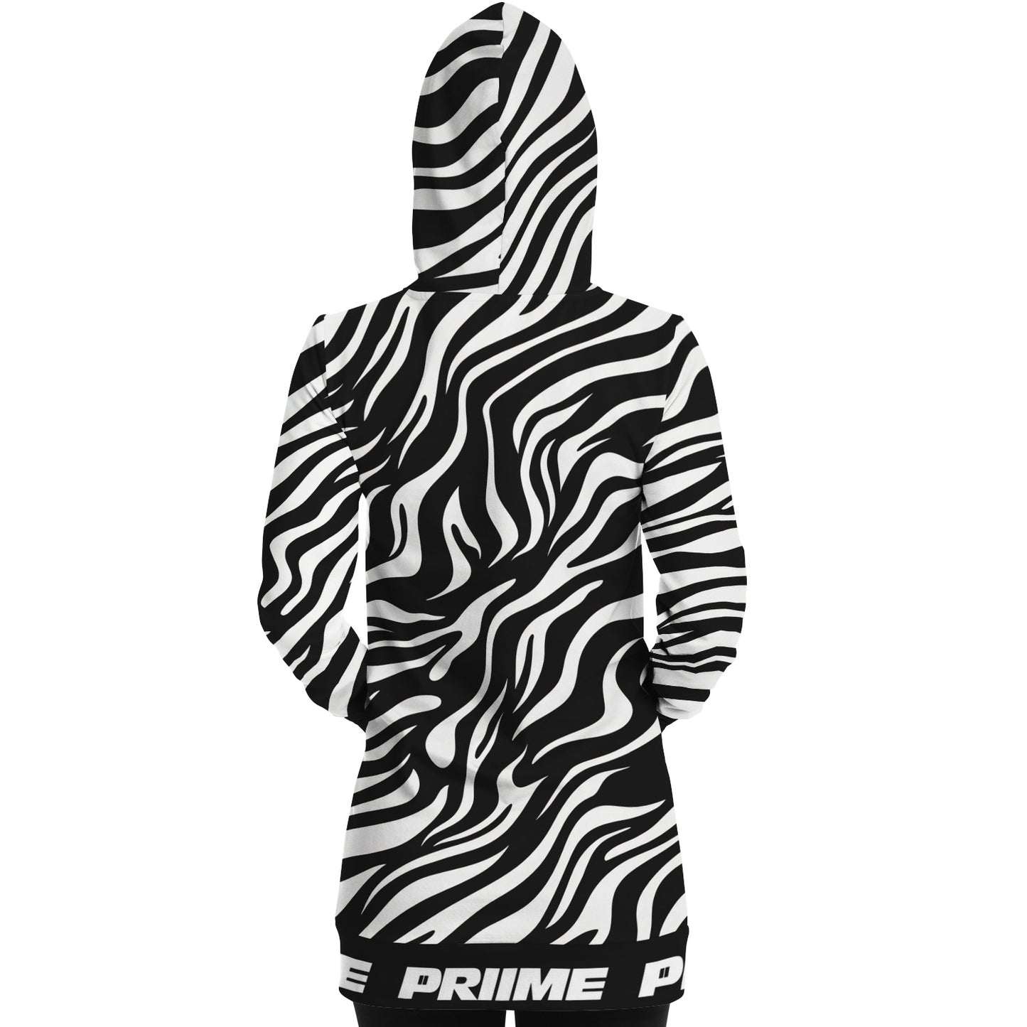 *PRIIME Zebra Women's Fashion Longline Hoodie