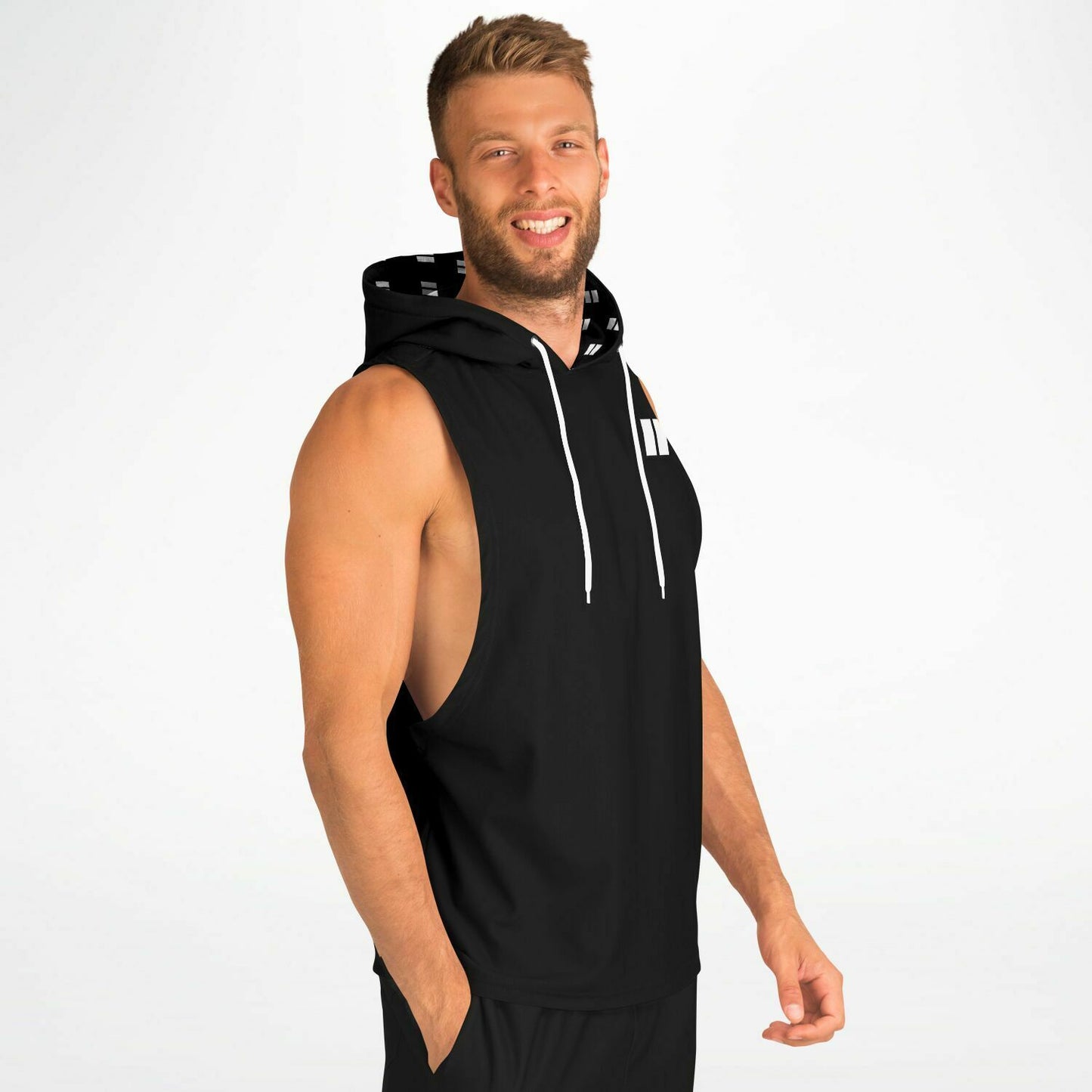 PRIIME BLK Fashion Drop Armhole Hoodie