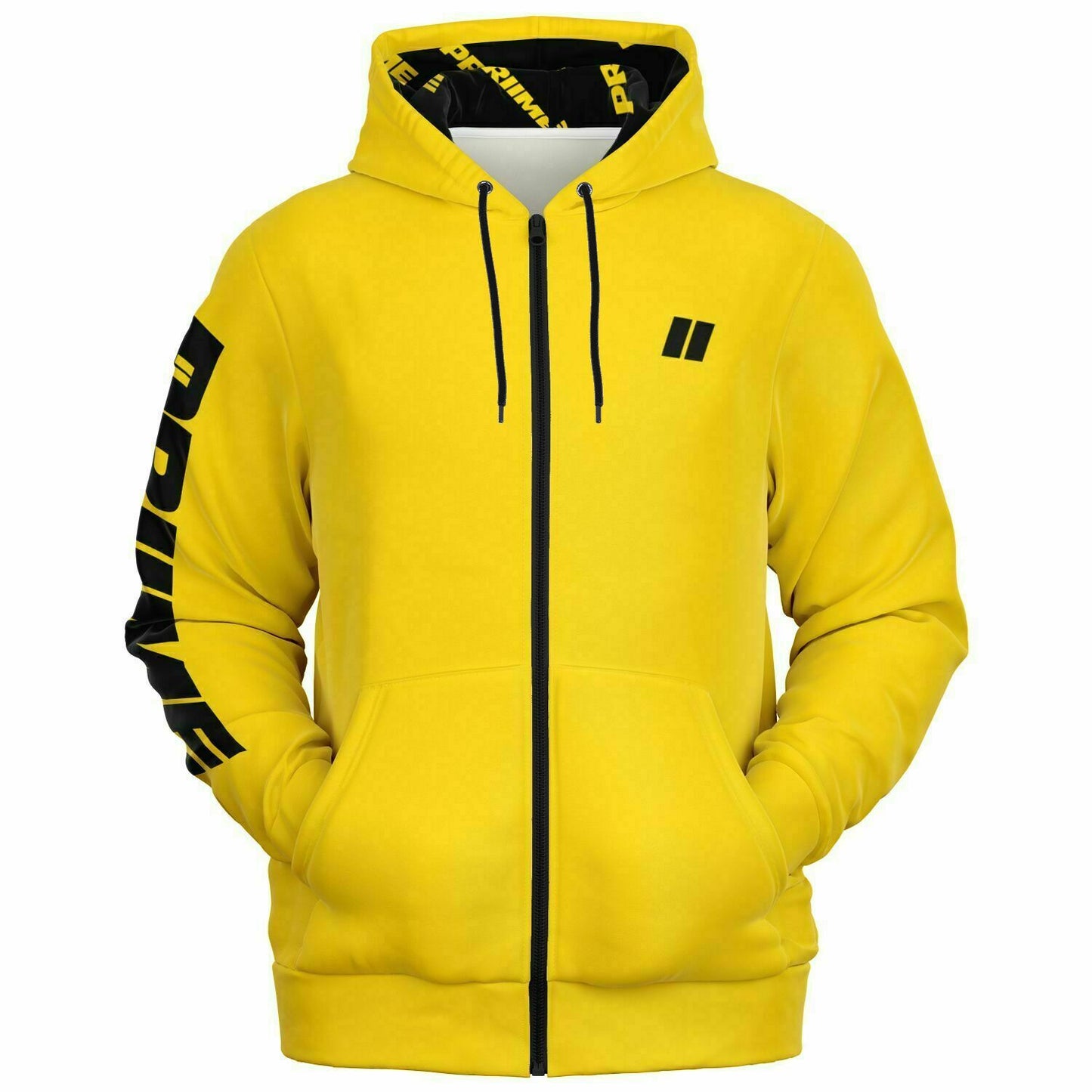 *PRIIME Yellow Gold Fashion Zip-Up Hoodie