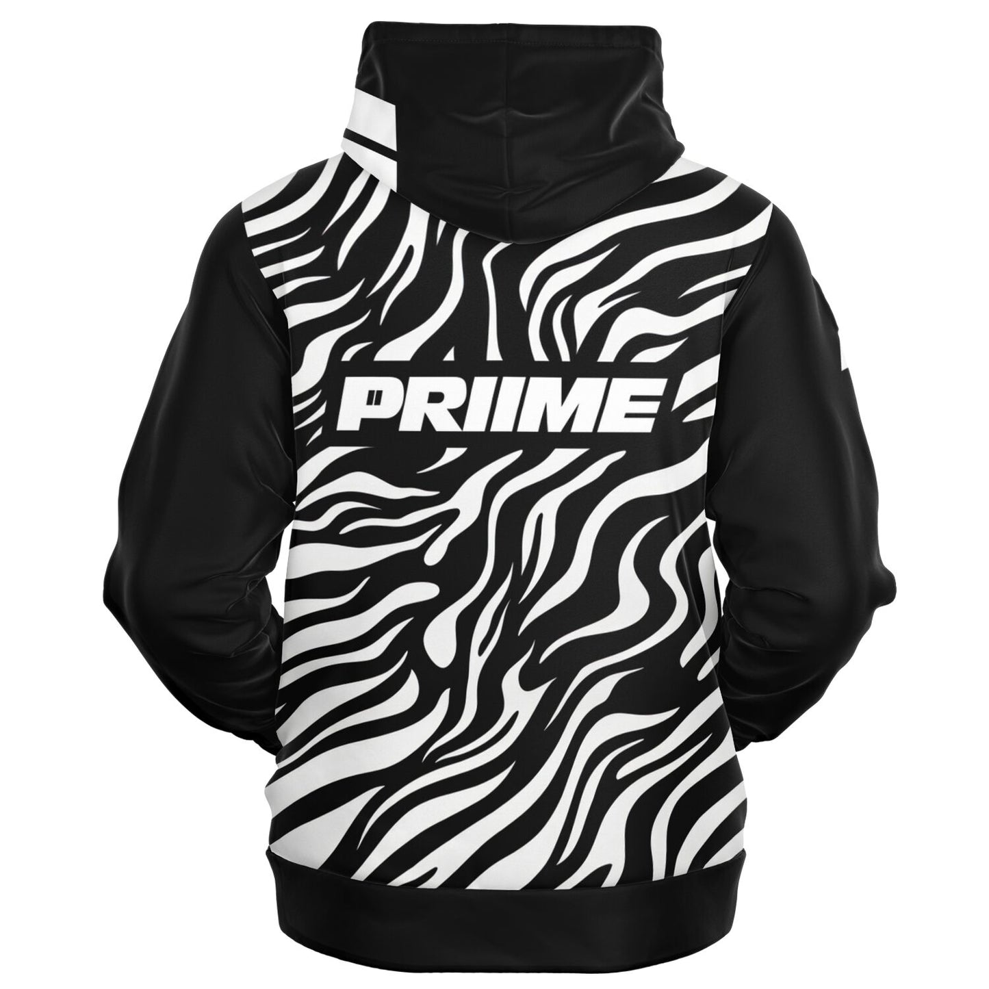 *PRIIME Zebra Fashion Zip-Up Hoodie