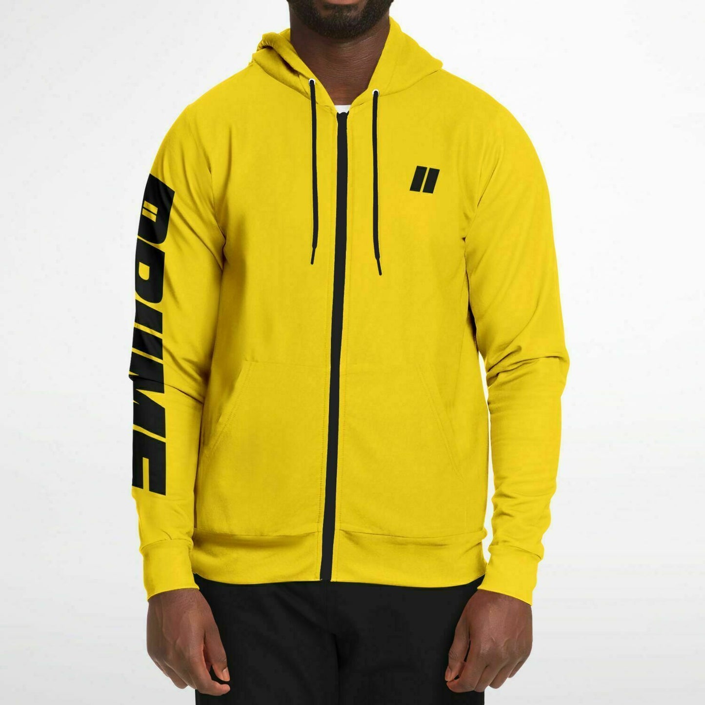 *PRIIME Yellow Gold Fashion Zip-Up Hoodie