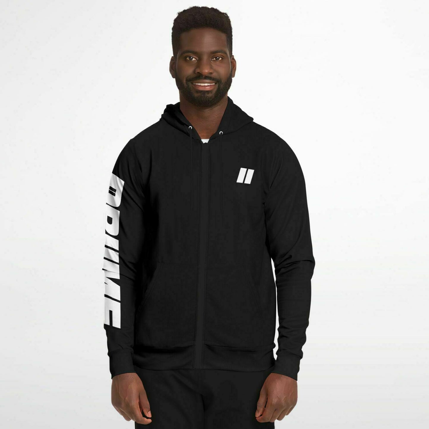 *PRIIME BLK Fashion Zip-Up Hoodie