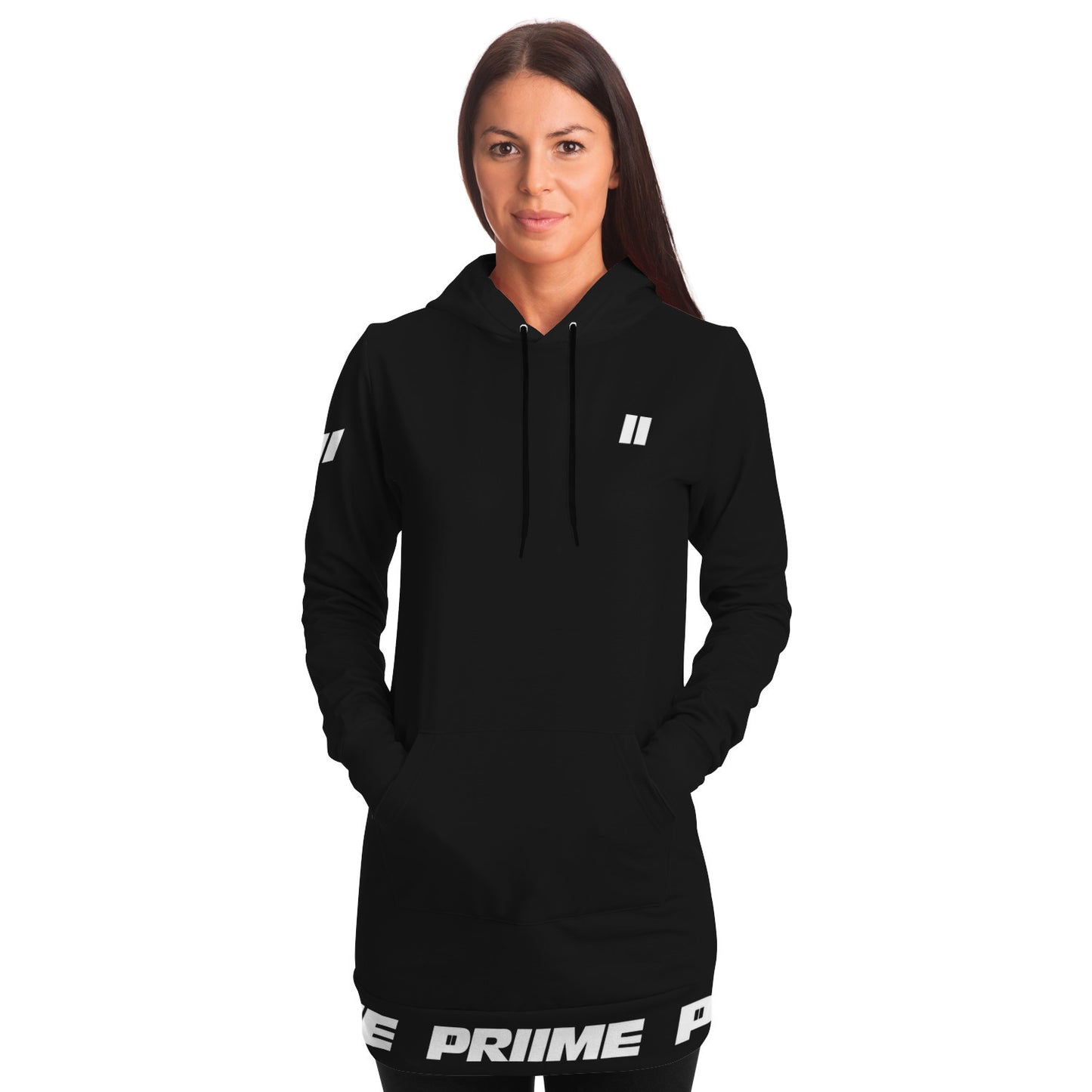 *PRIIME BLK Women's Fashion Longline Hoodie