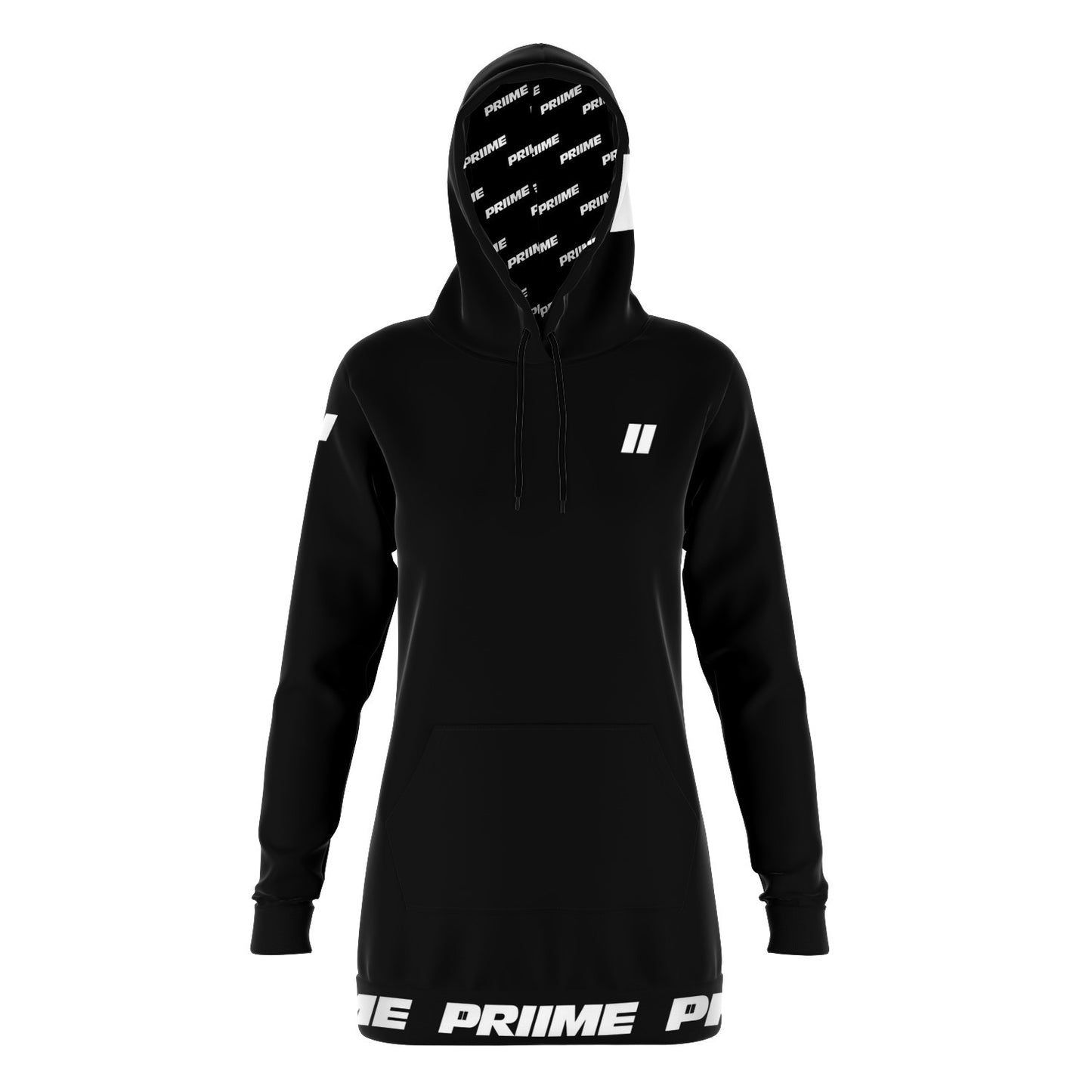 *PRIIME BLK Women's Fashion Longline Hoodie