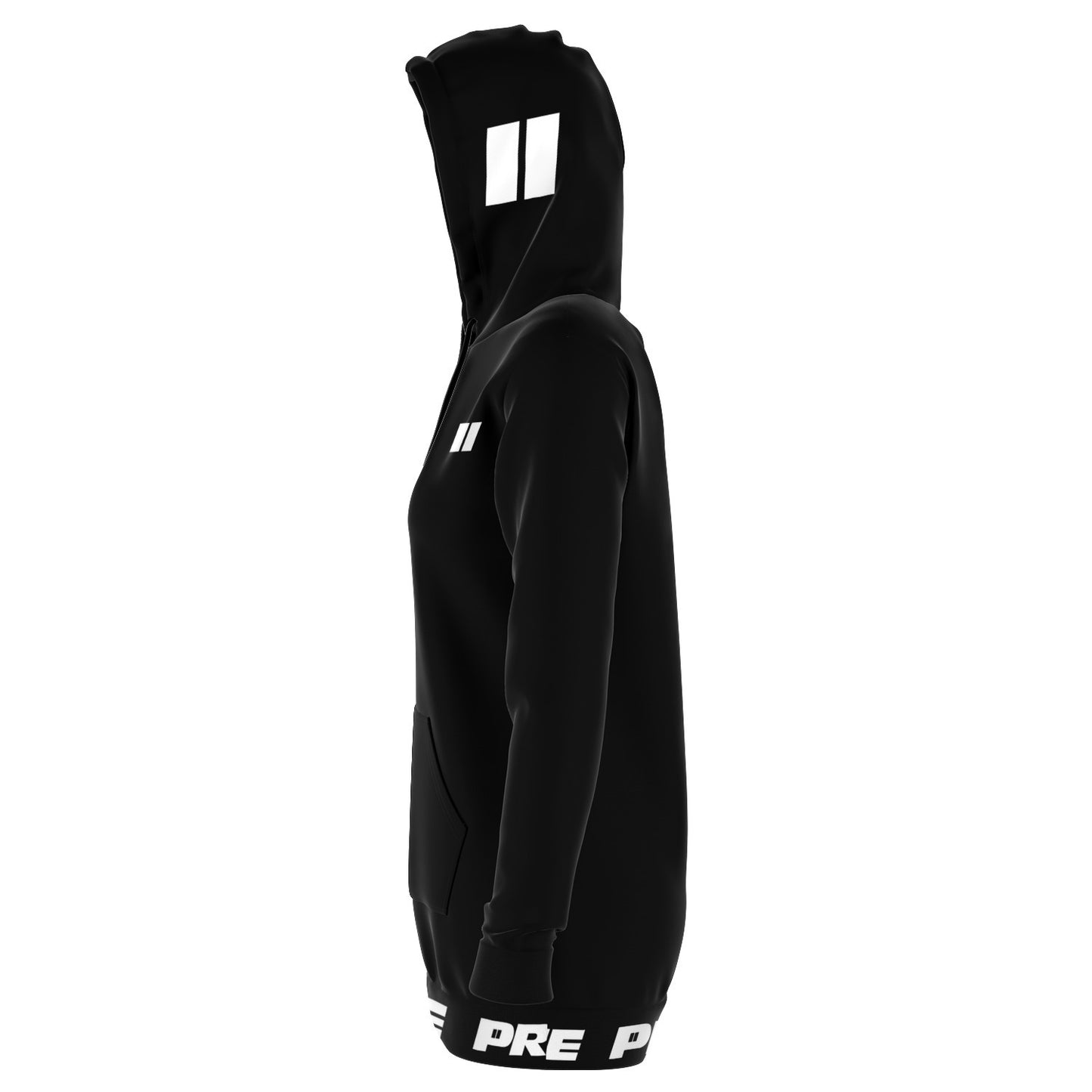 *PRIIME BLK Women's Fashion Longline Hoodie